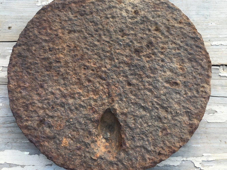 Antique Rusty 8in Cast Iron Wood Stove Burner Eye Plate Cover Etsy
