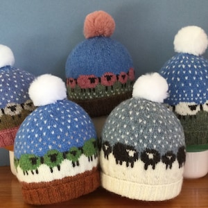 Pure Shetland wool Baa-ble designer ladies winter hat
