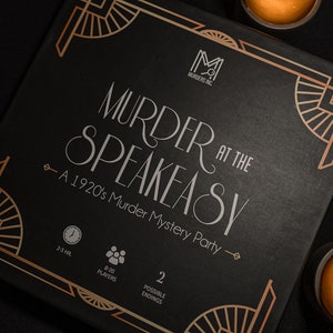 Murder at the Speakeasy | Professionally Manufactured Box Kit  | 8-20 Players | 2 Alternate Endings