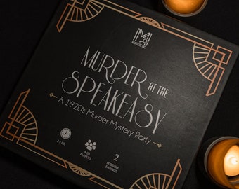 Murder at the Speakeasy - New Professionally Manufactured Box Kit  - 8-20 Players - 2 Alternate Endings