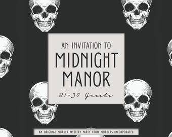 21-30 Characters Expansion - An Invitation to Midnight Manor - Murder Mystery Party - PDF Version