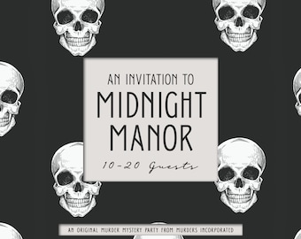 10-20 Characters - An Invitation to Midnight Manor - Murder Mystery Party - PDF Version