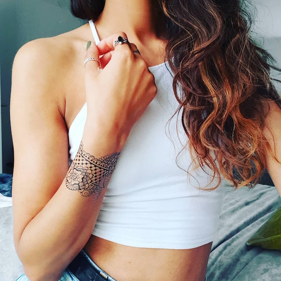 Mendhi Henna Cuff Design Temporary Tattoo Bracelet/wrist/ankle/pretty/holiday/boho/festival  - Etsy
