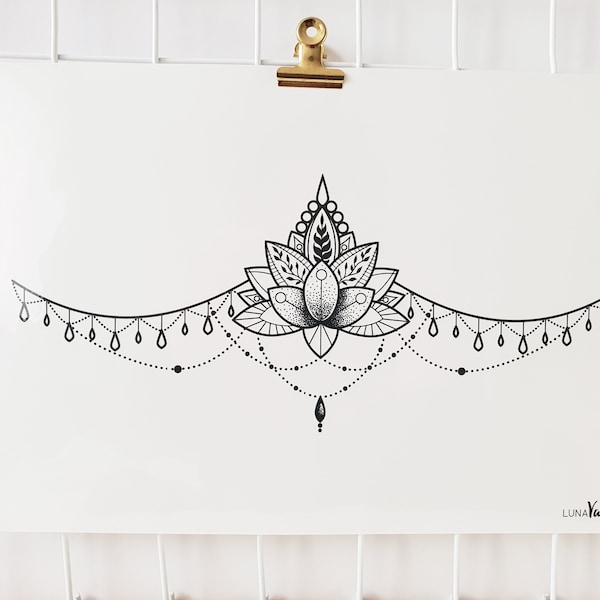 Sternum Tattoo - Etsy