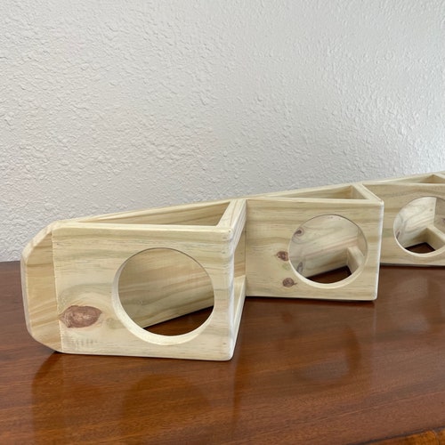 Large Natural shops Wood Vertical Wall Planter, Succulent or Herb Planter, Hanging Planter, Ready to ship, Holds four 4