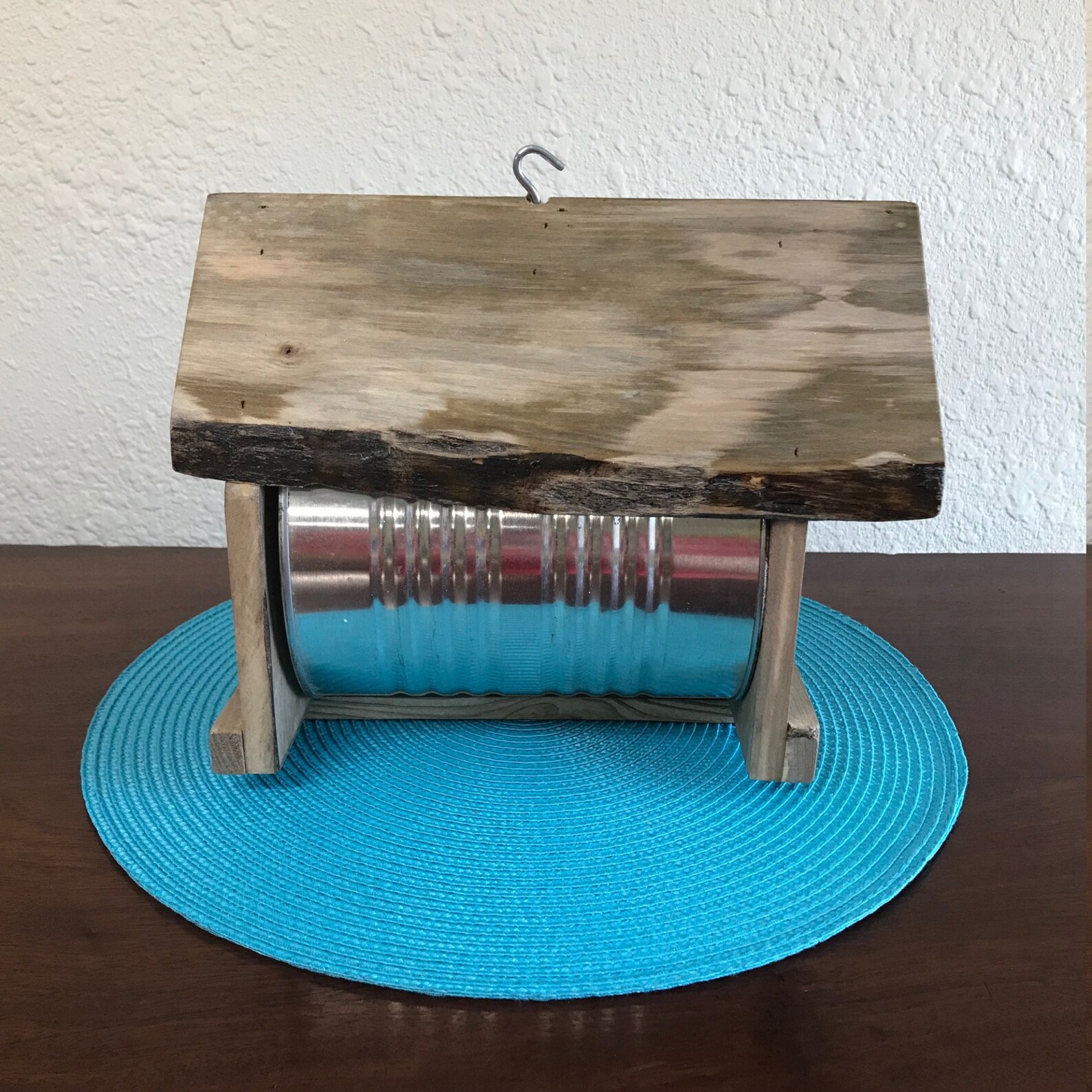 Tin Can Birdhouse Recycled Bean Can Birdhouse Pallet Wood Etsy