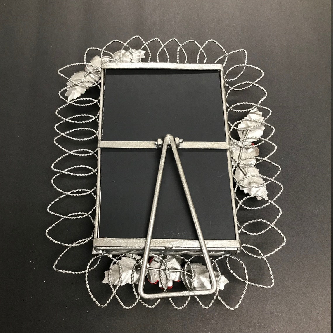 Vintage Wire Loop Photo Frame Silver Wire Loop Picture Frame Etsy
