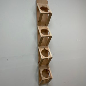 Large Cedar Vertical Wall Planter, Succulent or Herb Cedar Planter, Cedar Solid Wood Planter Holds 4 Clay Pots, Ready to Ship, Free Shipping