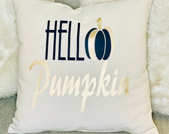 Hello Pumpkin Pillow Etsy