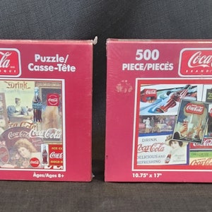 2 NEW puzzles  -  Coca-Cola by Karmin International  -  500 Piece Puzzles  -  SEALED