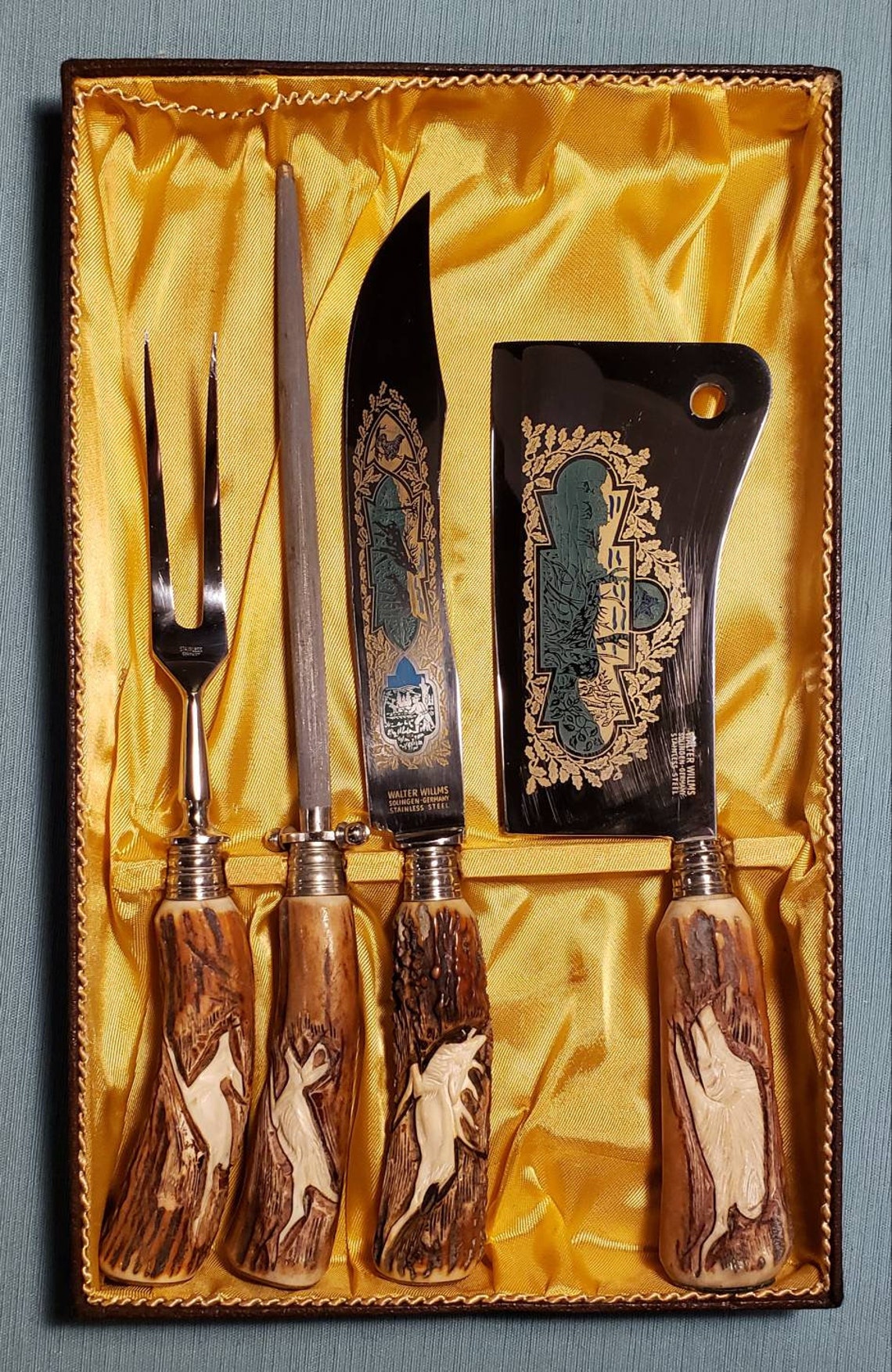 Vintage German Carving / Cutlery Set Walter Willms Etsy