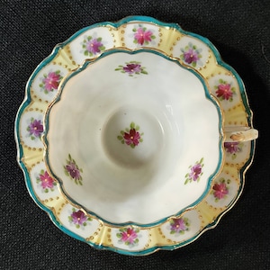 Beautiful Hand Painted Tea Cup & Saucer - Perfect For Spring!