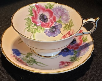Vintage Paragon Poppies Teacup and Saucer