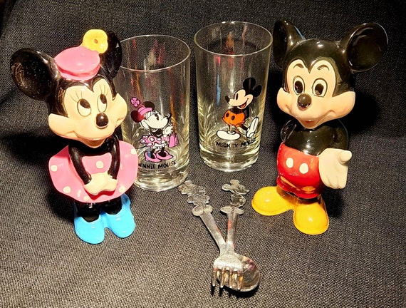 絵画　ミッキー＋ミニー 恋人達の銀食器 / Lover's silverware Mickey Mouse Spoon - Etsy