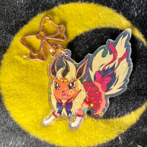Sailor Moon Flareon Acrylic Charm Keychain