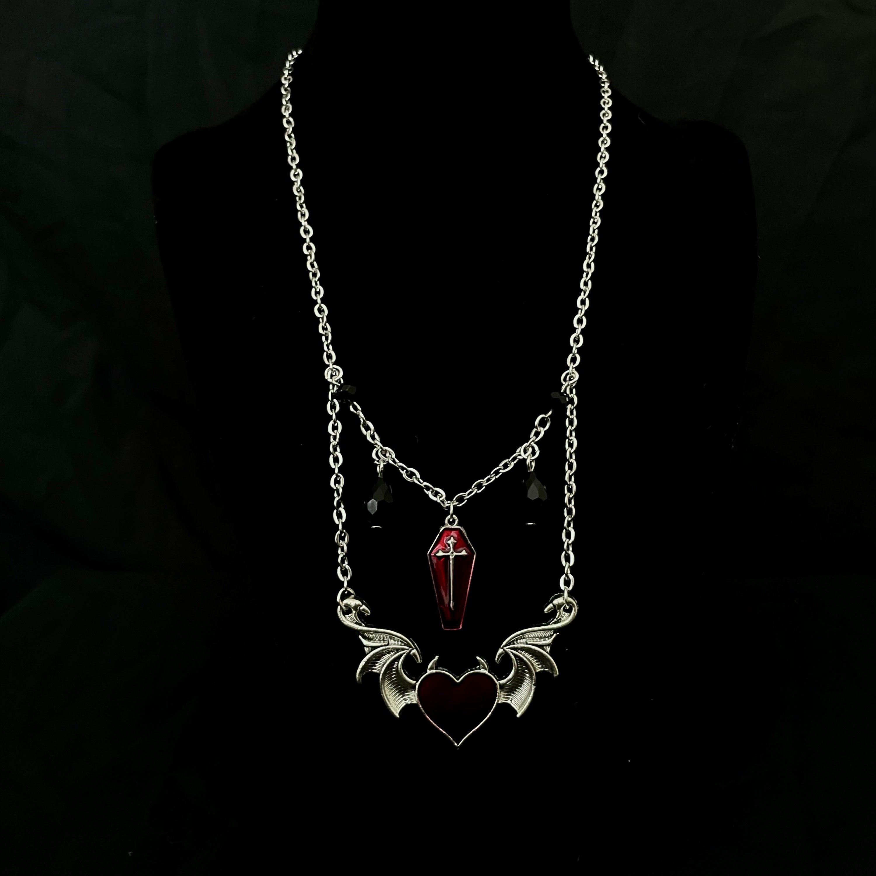 Guide to Gothic jewelry styles, from coffin rings to bat necklaces – Gothic  King
