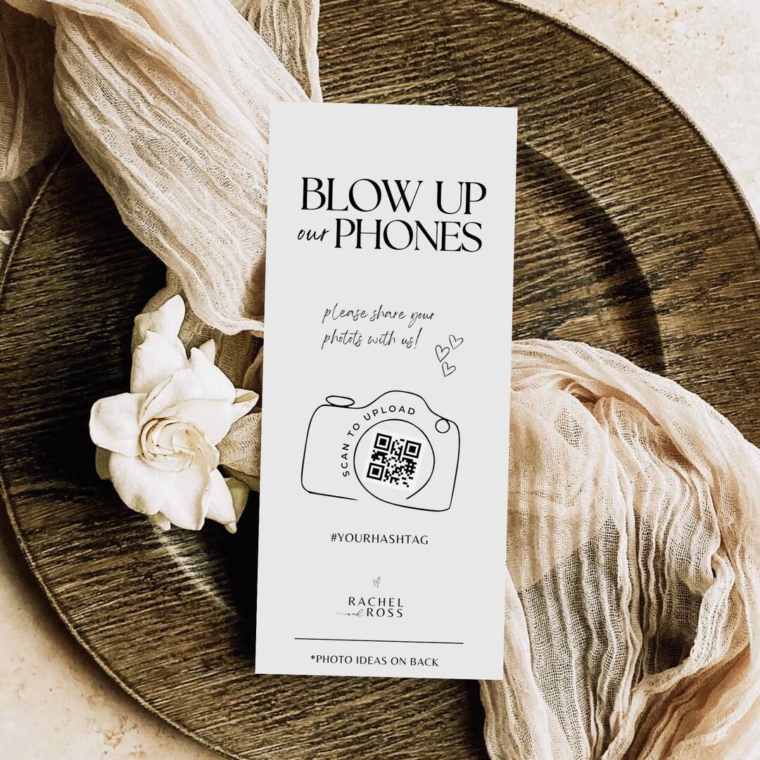 I Spy Wedding Game Blow up Our Phones Template With QR Code Etsy