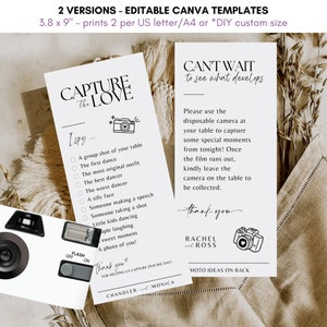 J'espionne une carte de jeu pour mariage - chasse au trésor avec appareil photo jetable - j'ai hâte que ça se développe, modèle de mariage sur toile capture l'amour SA01