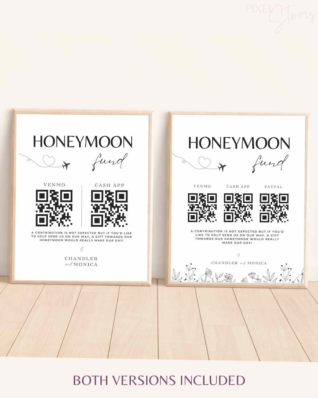 Honeyfund Sign Download Honeymoon Fund Qr Code Sign Wedding Signs ...