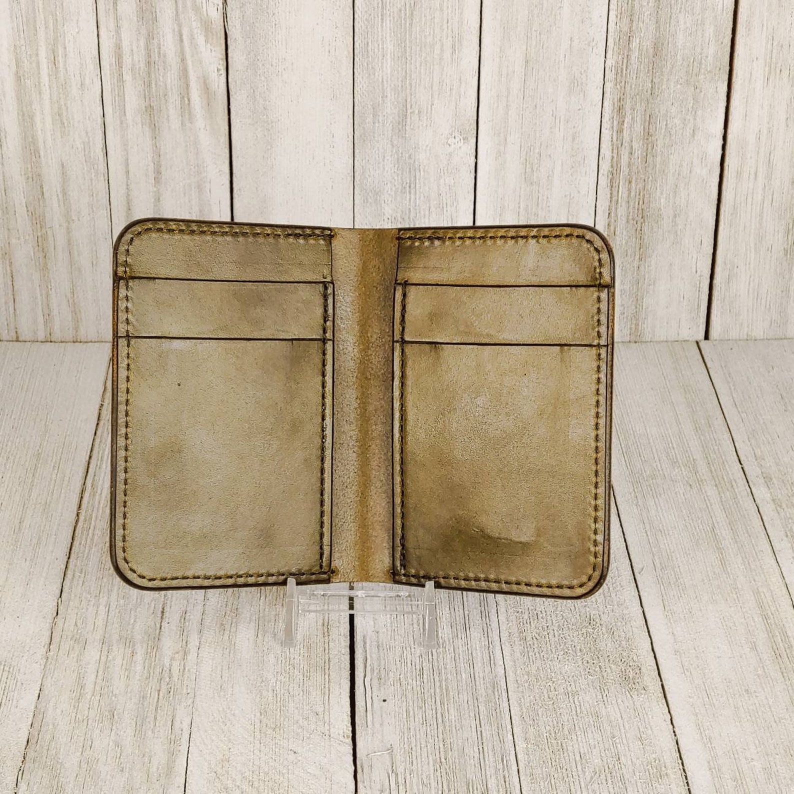 EDCTall EDC Wallet Bi Fold Wallet Leather Wallet Mens Etsy