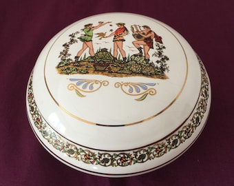 Vintage Trinket Ring Jewelry Box, Hand Made In Greece