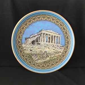 Vintage Greek Terracotta pottery plate