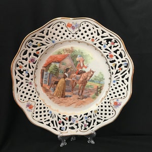 Schumann Bavaria Germany Openwork Porcelain Plate