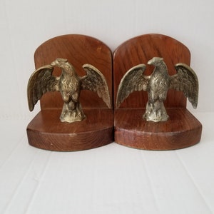 Vintage American Bald eagle iron cast status bookends