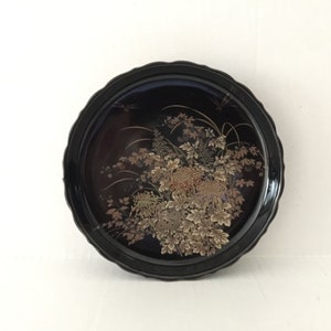Shibata Porcelain black deep Plate