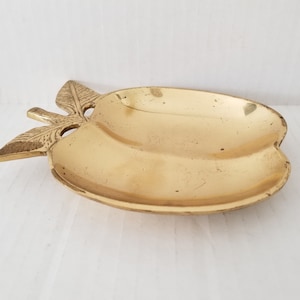 brass apple Jewelry plate, ring dish