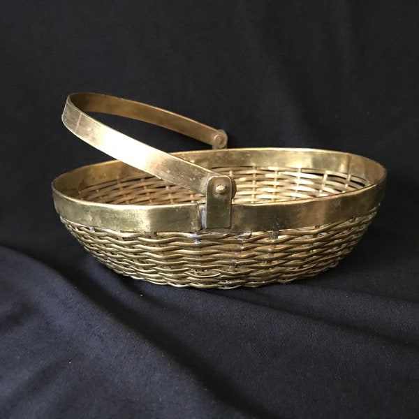 Woven Metal Basket Etsy