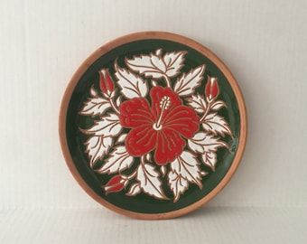Vintage Handmade Dakas Keramik Rodos Greek Plate