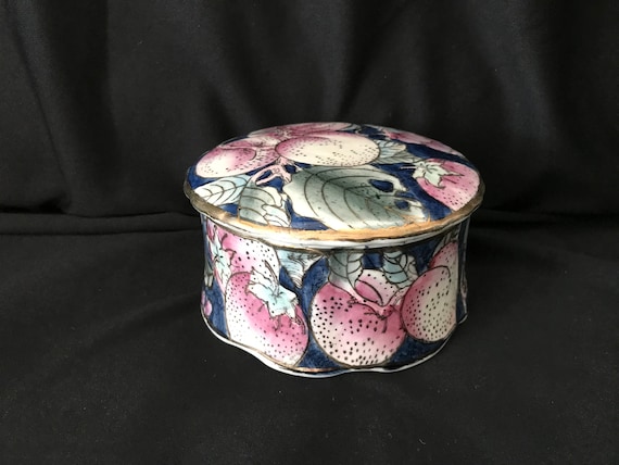 Vintage Toyo Porcelain Jewelry Box, Trinket Box