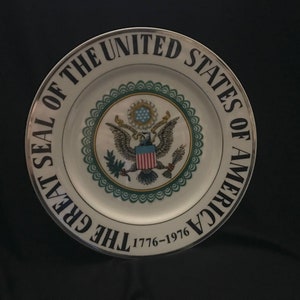 1776-1976 Great Seal of the United States of America Porcelain Plate