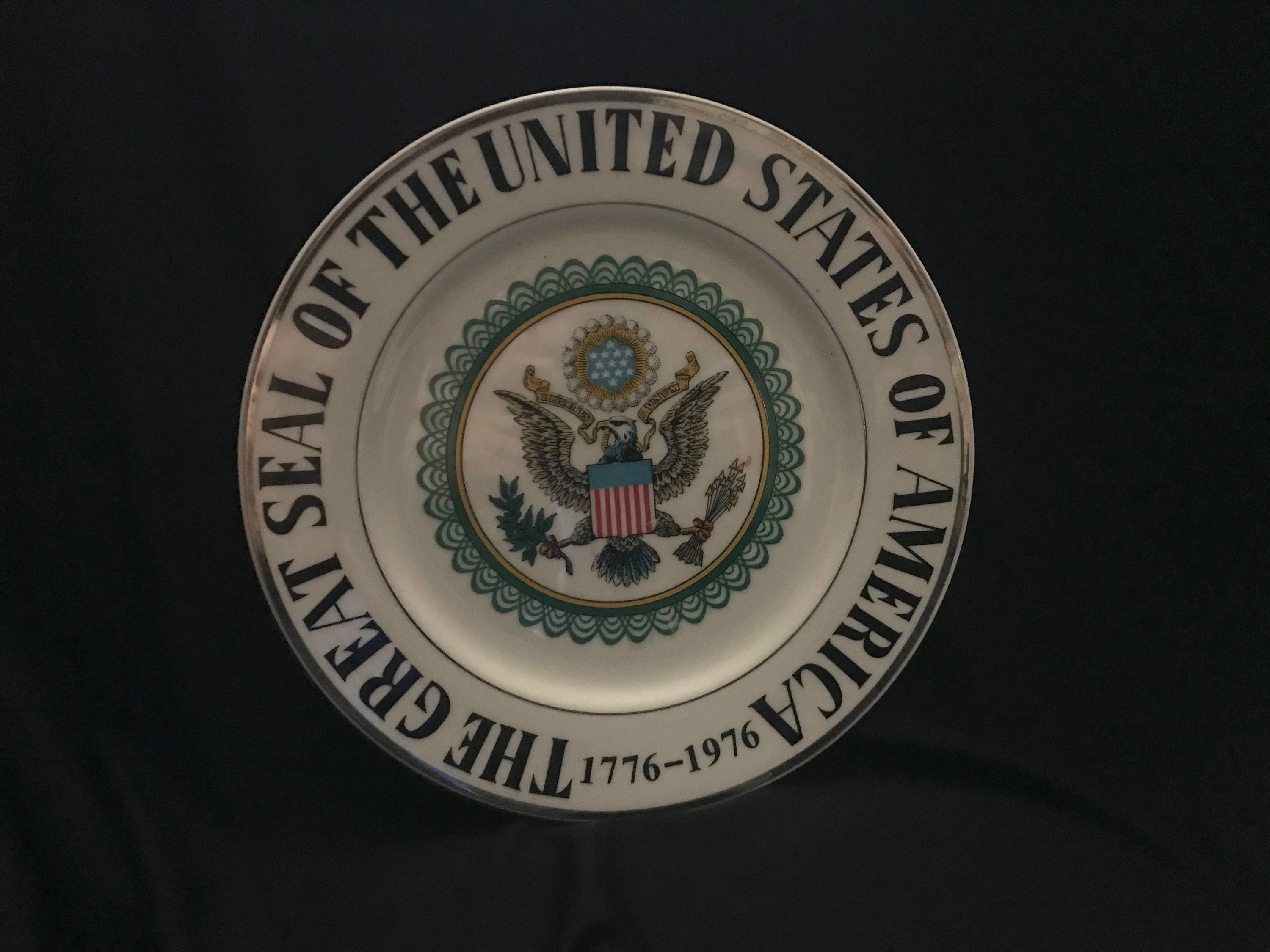 Usa Great Seal Plate - Etsy