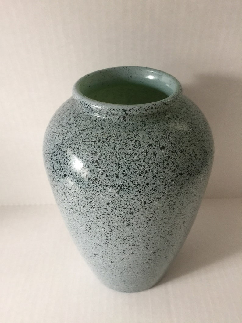 Vintage Studio Nova Green Glass Vase Etsy