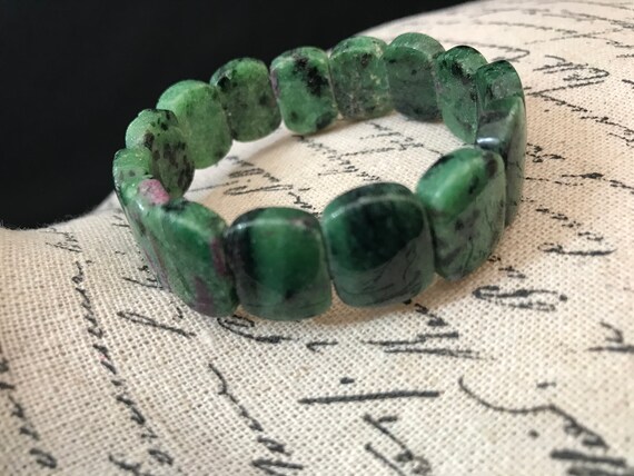 12X16mm Natural Healing Rectangular Ruby-Zoisite … - image 4