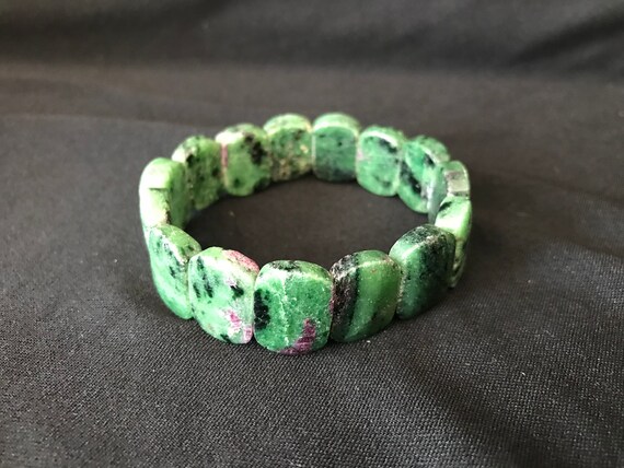 12X16mm Natural Healing Rectangular Ruby-Zoisite … - image 1