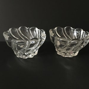 Mikasa Crystal Candle holder, Peppermint clear, set of 2