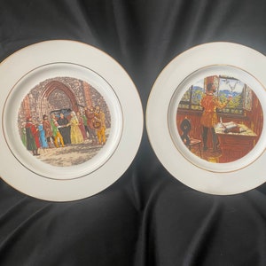 Pair of Marriage and New Testament Porcelain Plates