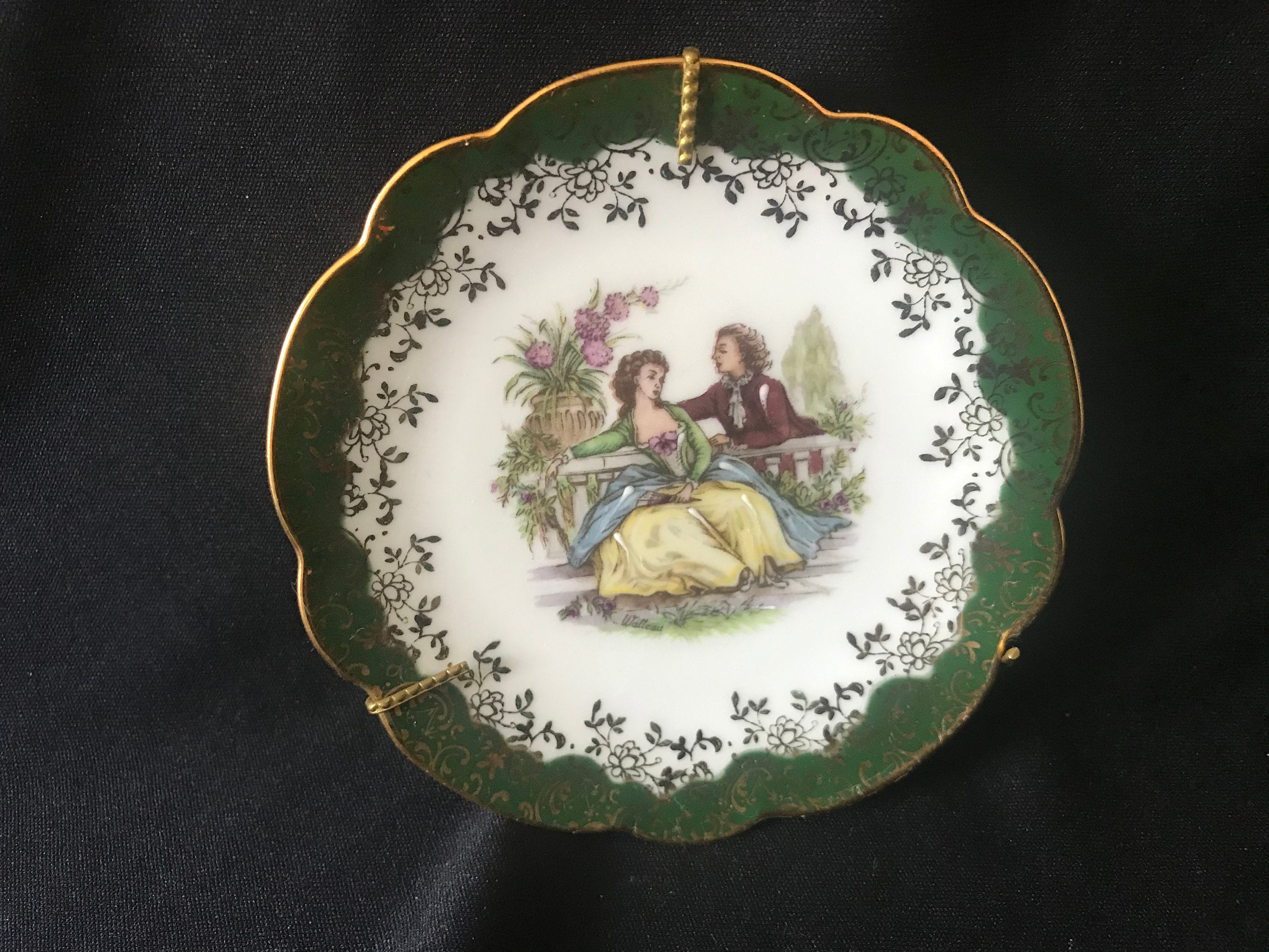 2 Vintage Limoges France Porcelain Small Plates With Stand - Etsy