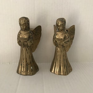 a pair of brass Angel Candlestick Holder