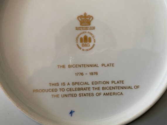 Vintage Blue B&G 1776-1976 Bicentennial Porcelain Plate - Etsy
