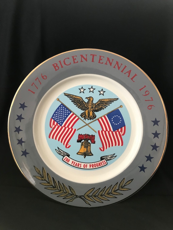 Vintage 1776-1976 Bicentennial Porcelain Plate - Etsy
