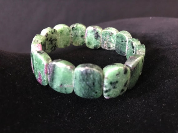 12X16mm Natural Healing Rectangular Ruby-Zoisite … - image 3