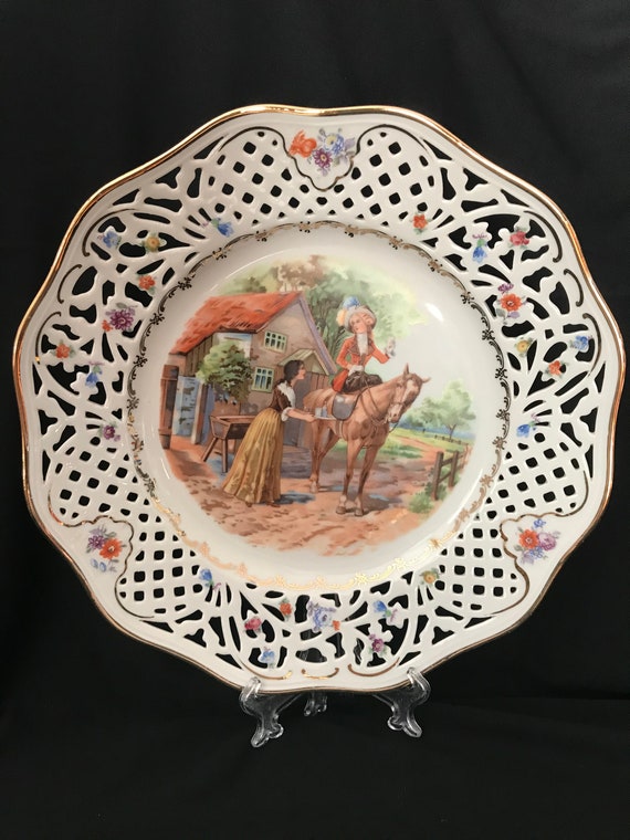 Schumann Bavaria Germany Openwork Porcelain Plate - Etsy