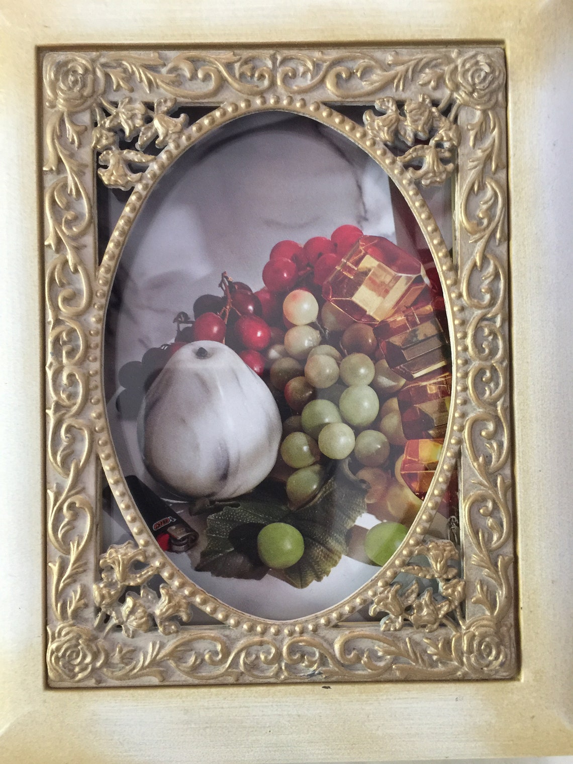 Vintage Hinged Resin Photo Frame Box Etsy