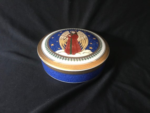 Vintage Mikasa Porcelain Trinket box, Jewelry Box - image 1
