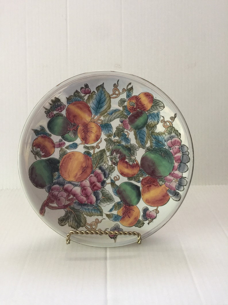 Chinese Export Tongzhi Period Mark Fruits Motif Porcelain Plate Etsy