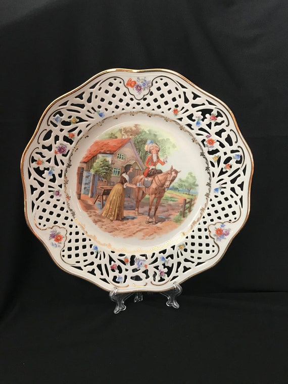 Schumann Bavaria Germany Openwork Porcelain Plate - Etsy
